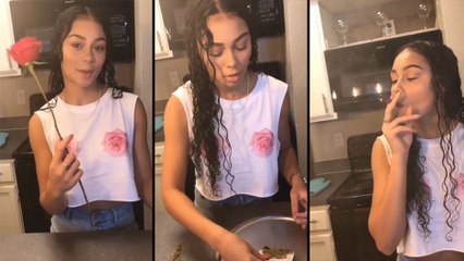 Cette fille roule un joint avec des pétales de roses
