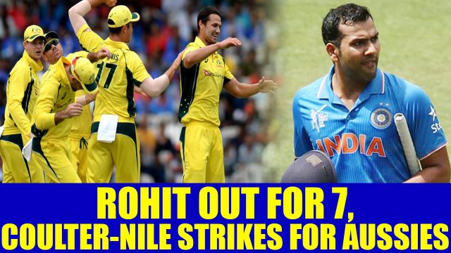 India vs Australia 2nd ODI : Rohit Sharma fails again, Coulter – Nile Strikes | Oneindia News