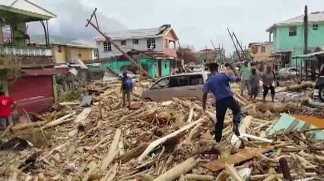 Les dégâts impressionnants de l'ouragan Maria à la Dominique