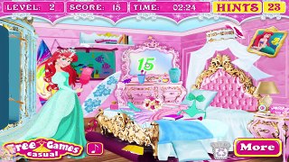 Disney Castle Clean Up - Disney Princess Ariel Cinderella and Jasmin Cleaning Game