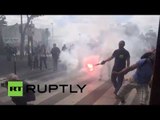 Eiffel Tower battle: Rail service workers clash with police in Paris