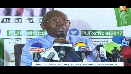 STATUT DU CHEF DE L'OPPOSITION : UN FAUTEUIL POUR DEUX