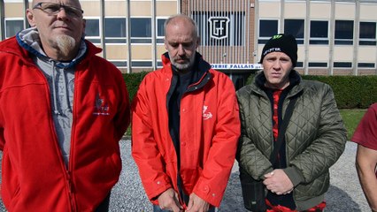 Les délégués syndicaux de la fonderie Fallais en grève