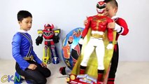 Power Rangers Super Giant Surprise Egg Toys Opening Dino Charger Samurai Megaforce CKN Toys