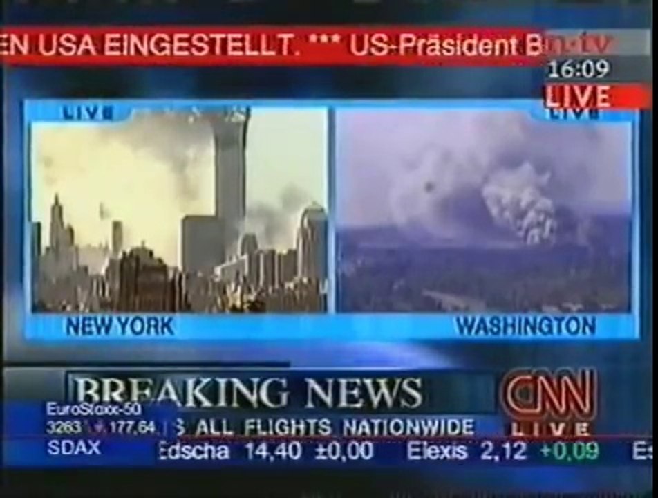 11. September 2001: n-tv Live-Nachrichten von 15:52 Uhr bis 16:42 Uhr vom 11.09.2001