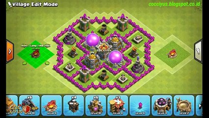 Clash of Clans - TH6 Defense | CoC Town Hall 6 Farming Base Layout Defense Strategy