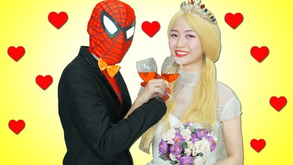 Spiderman Frozen Elsa VALENTINE'S DAY - Spiderman vs Maleficent Joker Superheroes in Real Life