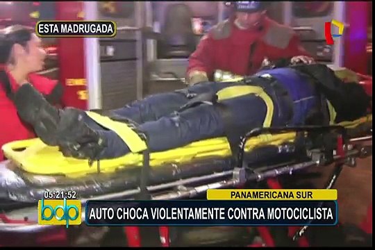 Surco: motociclista salvó de morir tras chocar con automóvil