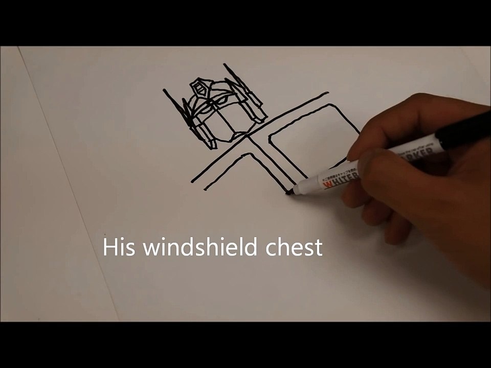 How To Draw the Original G1 Optimus Prime (Autobot Leader) Transformers