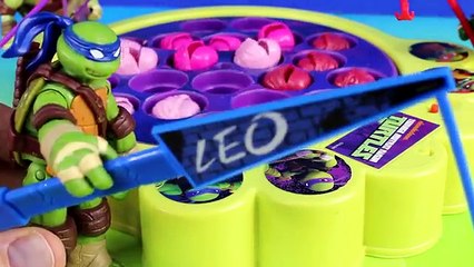 Teenage Mutant Ninja Turtles TMNT Fun To Learn Counting With Capture The Kraang Fishing Game Leo