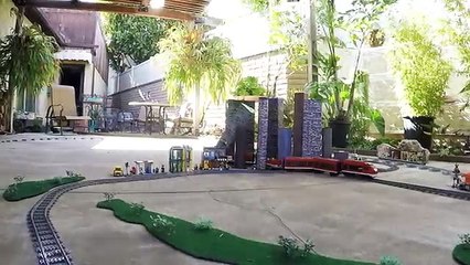 Lego train wreck. Crooks stole the tracks