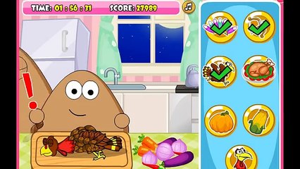 Pou Thanksgiving Day Slacking - Pou cocinando pavo el día de acción de gracias - Juego de pou