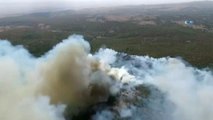 Eskişehir'de Orman Yangını Havadan Görüntülendi