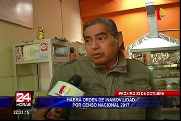 INEI: censo nacional 2017 se realizará el domingo 22 de octubre