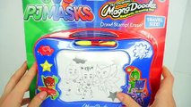 PJ MASKS Magna Doodle. DRAW OWLETTE CATBOY GEKKO with Magnetic Drawing TOY
