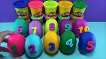 Learning 123s Play Doh Surprise Eggs with Doc McStuffins Hello Kitty and More!