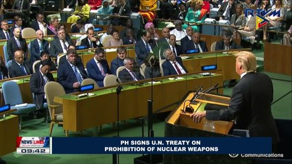 PH signs U.N. Treaty on Prohibition of Nuclear Weapons