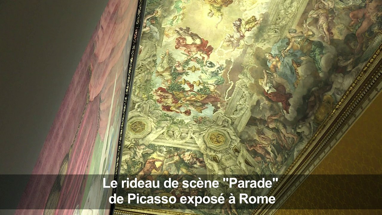 L'énorme rideau de scène "Parade" de Picasso exposé à Rome