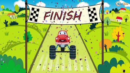 The Red Truck with Cars Friends + 1 Hour kids videos compilation Service & Emergency Vehicles