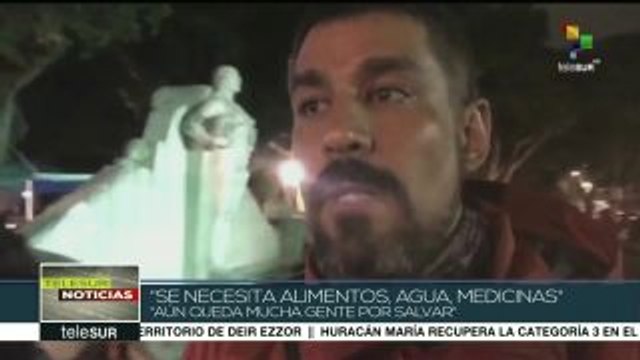 México: instalan carpas para proteger a afectados del sismo de lluvias