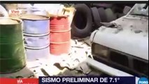 Sismo de 7.1 sacude la Ciudad de México Cae piso de edificio en Tlalpan Daños