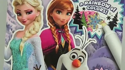 Disney Frozen Imagine Ink Rainbow Color Pen Art Book with Surprise Pictures Cookieswirlc V