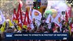 i24NEWS DESK | Unions take to streets in protest of reforms  | Thursday, September 21st 2017