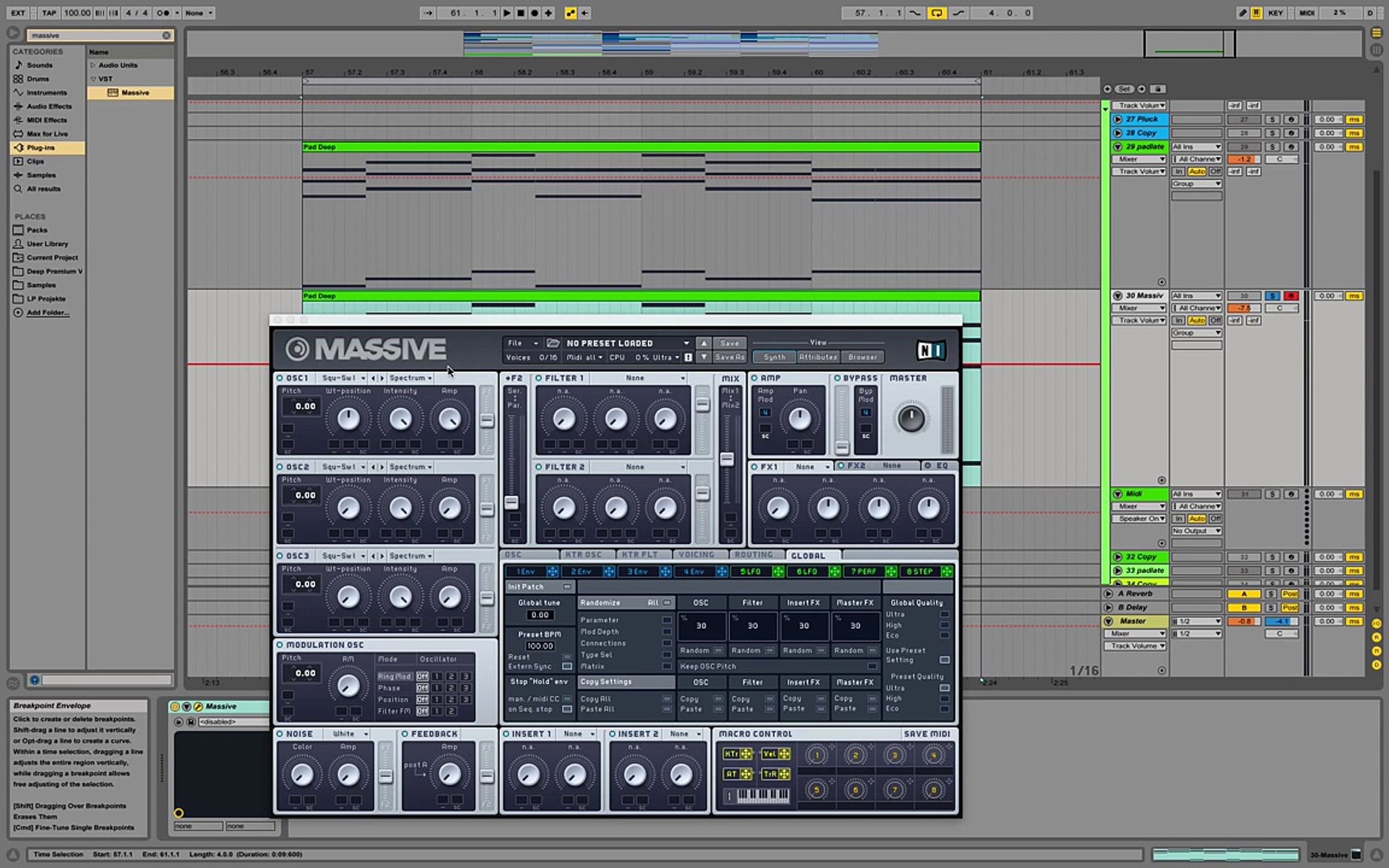 ⁣Making a VIBES Pad - Deep House Sound Design with MASSIVE Ableton Live Chillstep Tropical House Kygo