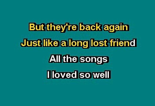Yesterday Once More - The Carpenters (Karaoke)