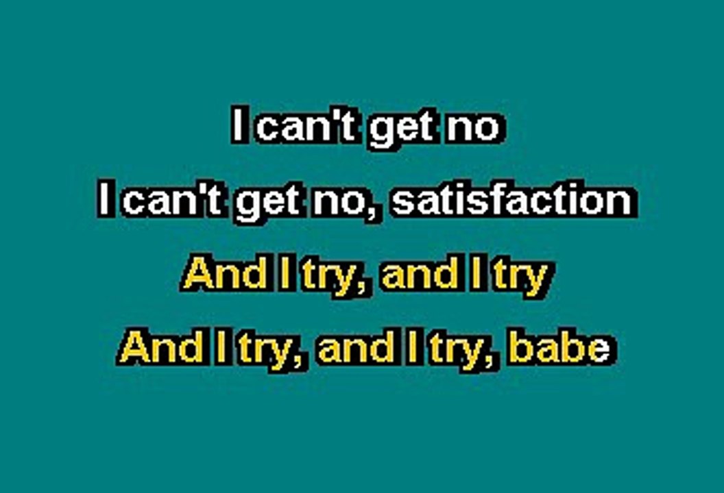 I Can`t Get No, Satisfaction - Britney Spears (Karaoke)