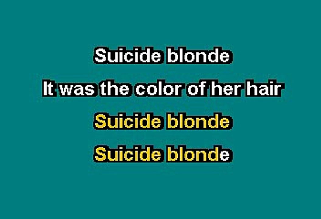 INXS - SUICIDE BLONDE (KARAOKE)