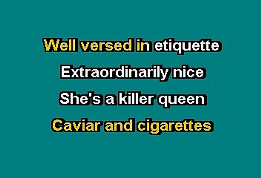 Queen - Killer queen (Karaoke)