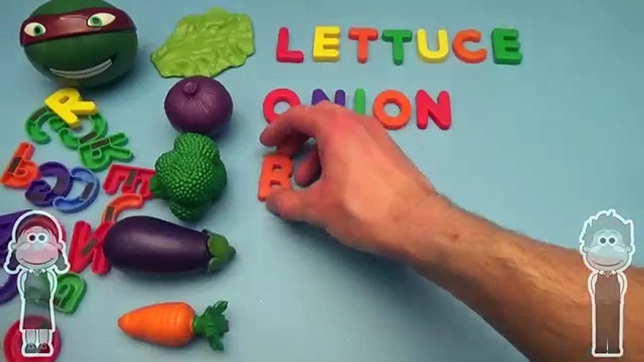 Kinder Surprise Egg Learn to Spell! Spelling Vegetables!