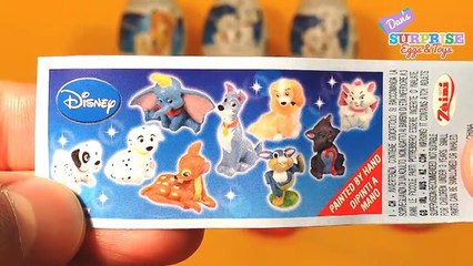 6 Disney Classics Surprise Eggs ovos surpresa - Bambi Aristocats 101 Dalmatians for kids babies