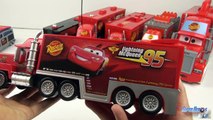 Disney Pixar Cars Mack Truck 9 Camions Collection Flash McQueen Toy Review Lightning McQueen
