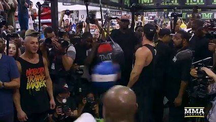 Floyd Mayweather Media Workout Reaction - MMA Fighting