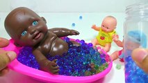 Learn Colors Orbeez Baby Doll Bath Time With Nursery Rhymes Finger Family Kid songs
