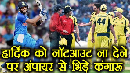 Download Video: India vs Australia 2nd ODI: Hardik Pandya's not out made Australian Players angry on Umpire