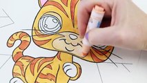 LPS Littlest Pet Shop CAT Speed Coloring Book Page with Markers
