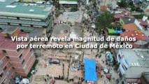 Vista aérea revela la magnitud de los daños por el terremoto en Ciudad de México