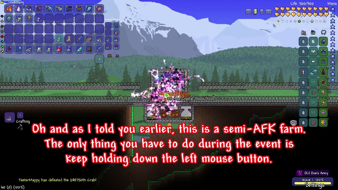 Terraria Semi-AFK Old Ones Army Event Farm