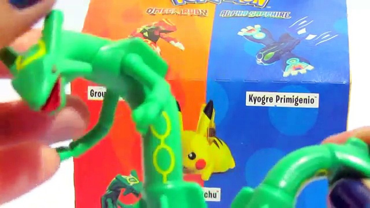 POKEMON GO Cajita Feliz McDonalds Junio 2016 Pikachu Rayquaza