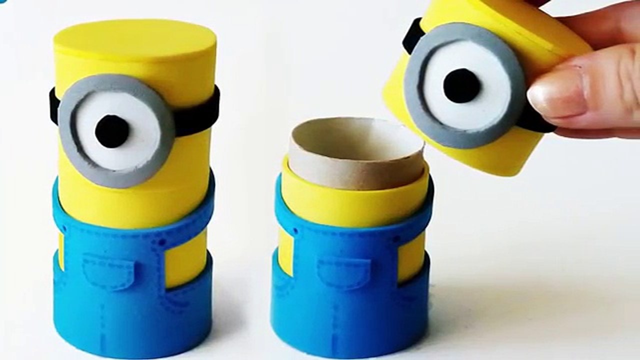 Manualidades: Cajitas MINIONS con tubos de cartón - Innova Manualidades