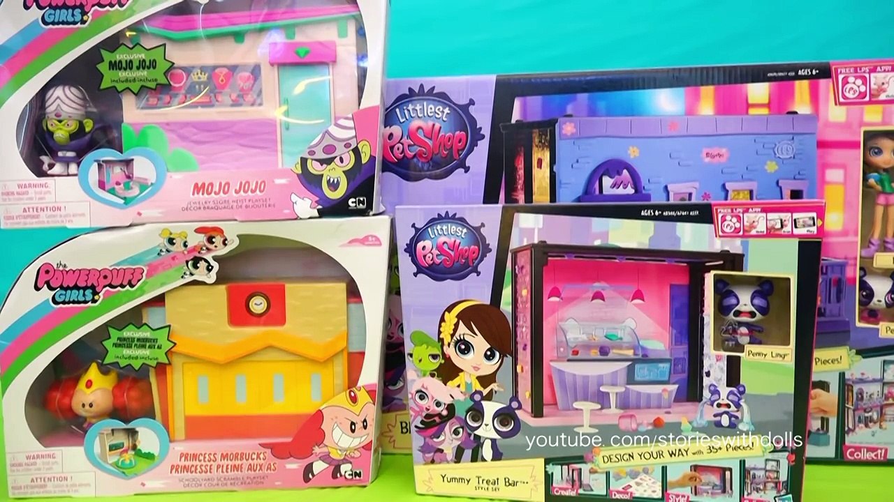 Powerpuff Girls Find Missing LPS Pets - Littlest Pet Shop & PPG Review by Stories With Toys & Dolls