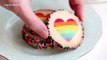 Eugenie Cookie Rainbow Heart Cookies Slice & Bake Surprise