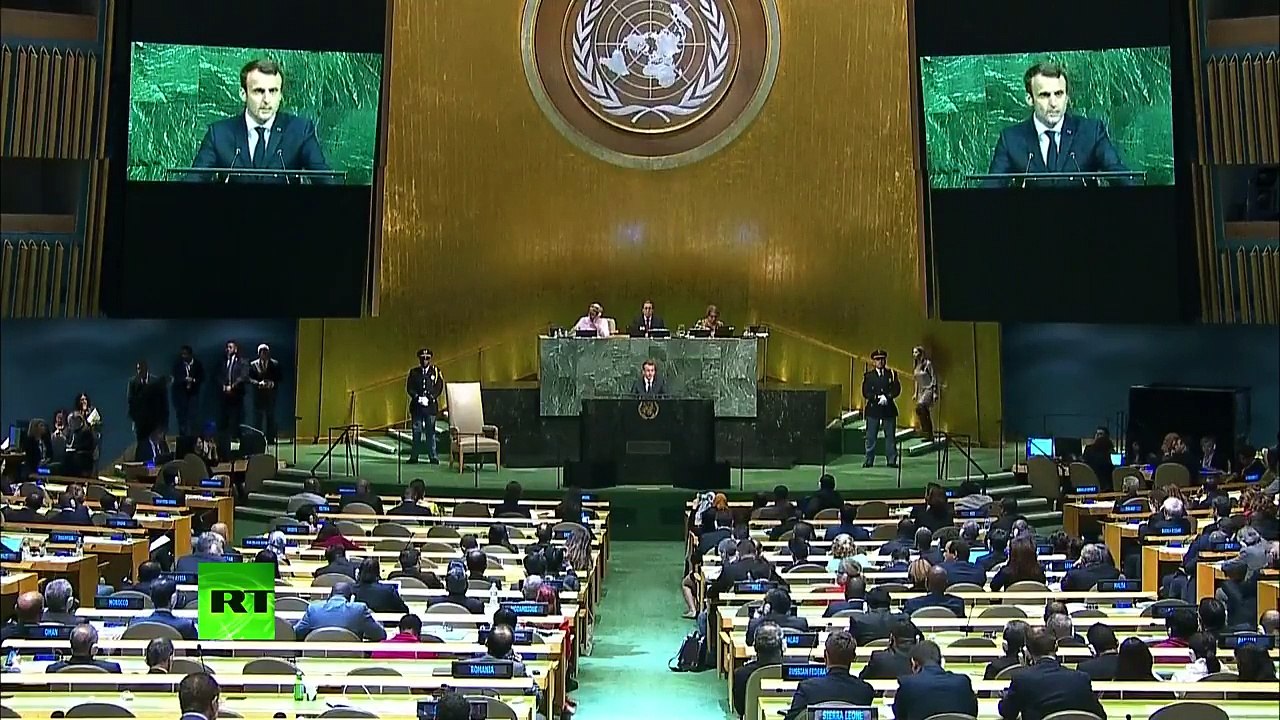 French President Emmanuel Macron addresses UNGA (FULL SPEECH)