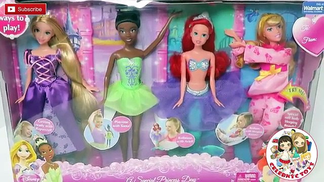 A Special Princess Day Set Disney Princess Tiana Ariel Aurora Rapunzel Slumber Party Sleepover