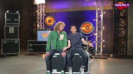 CHATEAU BRUTAL et M-RODZ ANTIPOUKAV des AIRNADETTE  : séance de air rock et air guitare dans les coulisses de TIME'S UP!