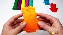 PEPPA PIG Family Play-Doh Molds Learn Colors with Peppa, George, Mummy Pig and Daddy Pig