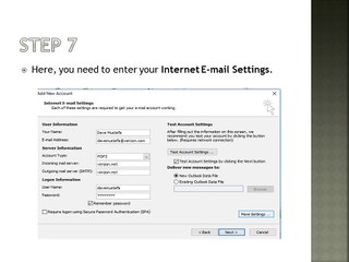 Steps to Configure Verizon Email Account with Outlook 2010